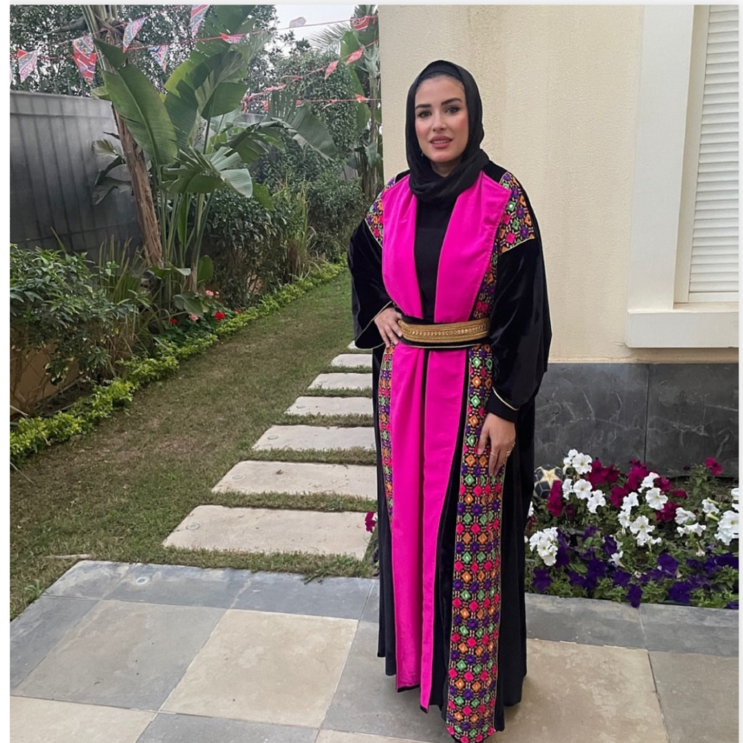 CF crystal rope kaftan black