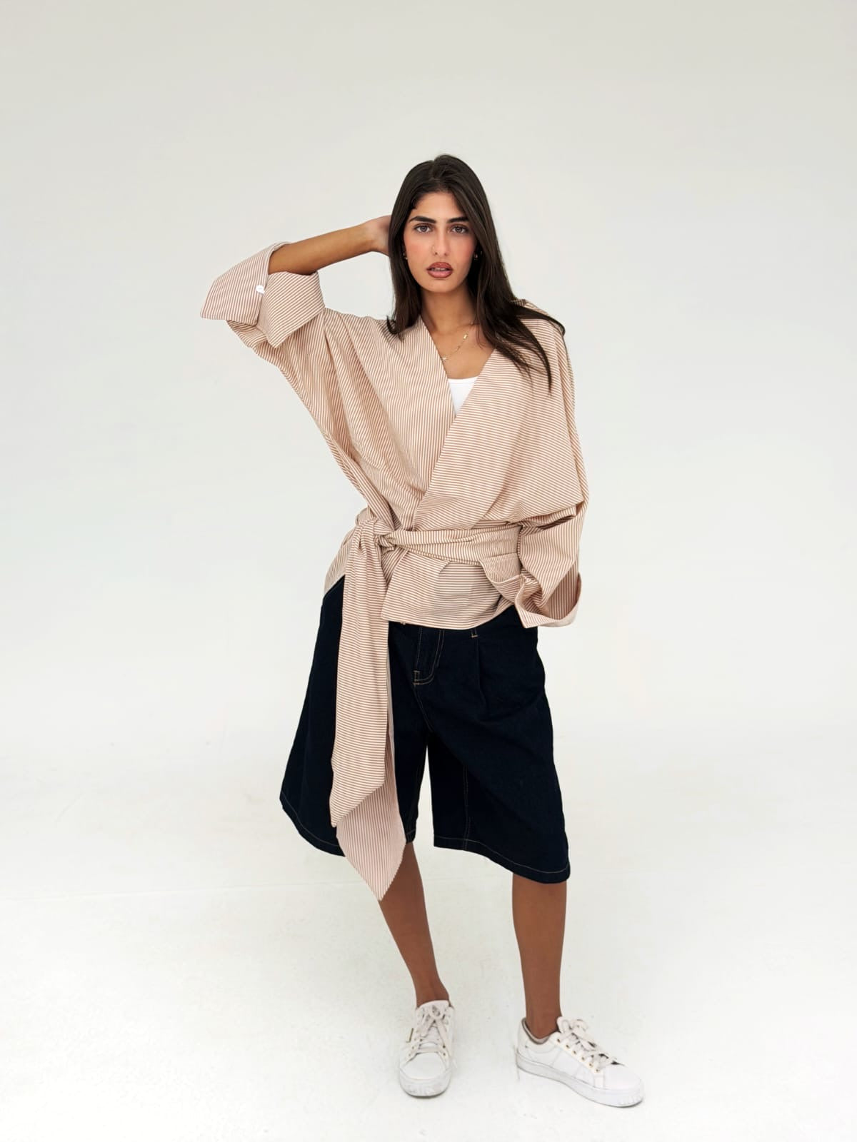 Striped shirt - beige