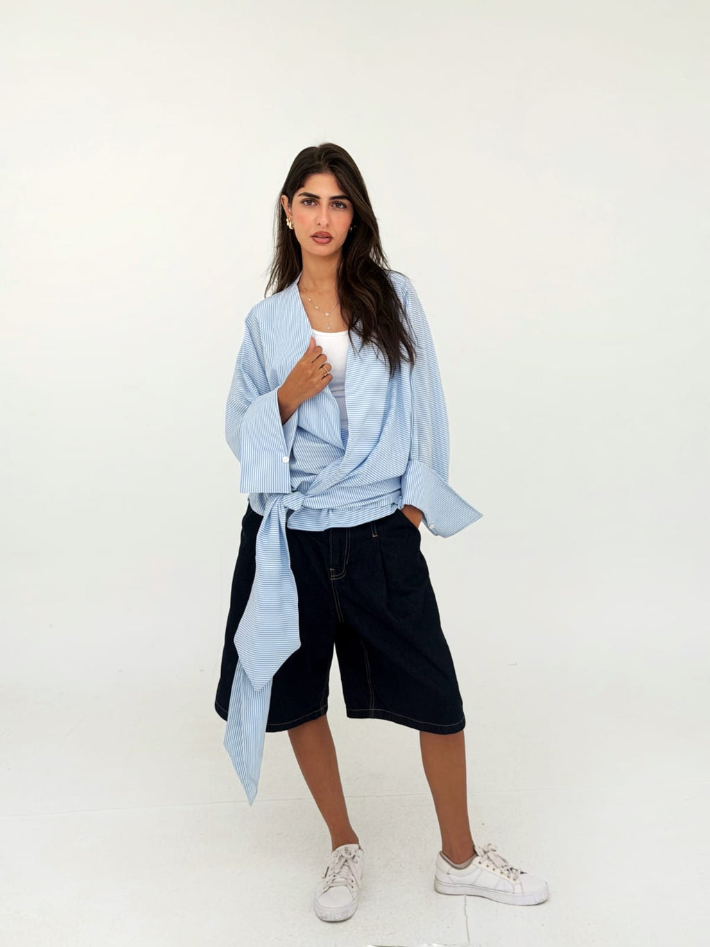 Striped shirt - light blue