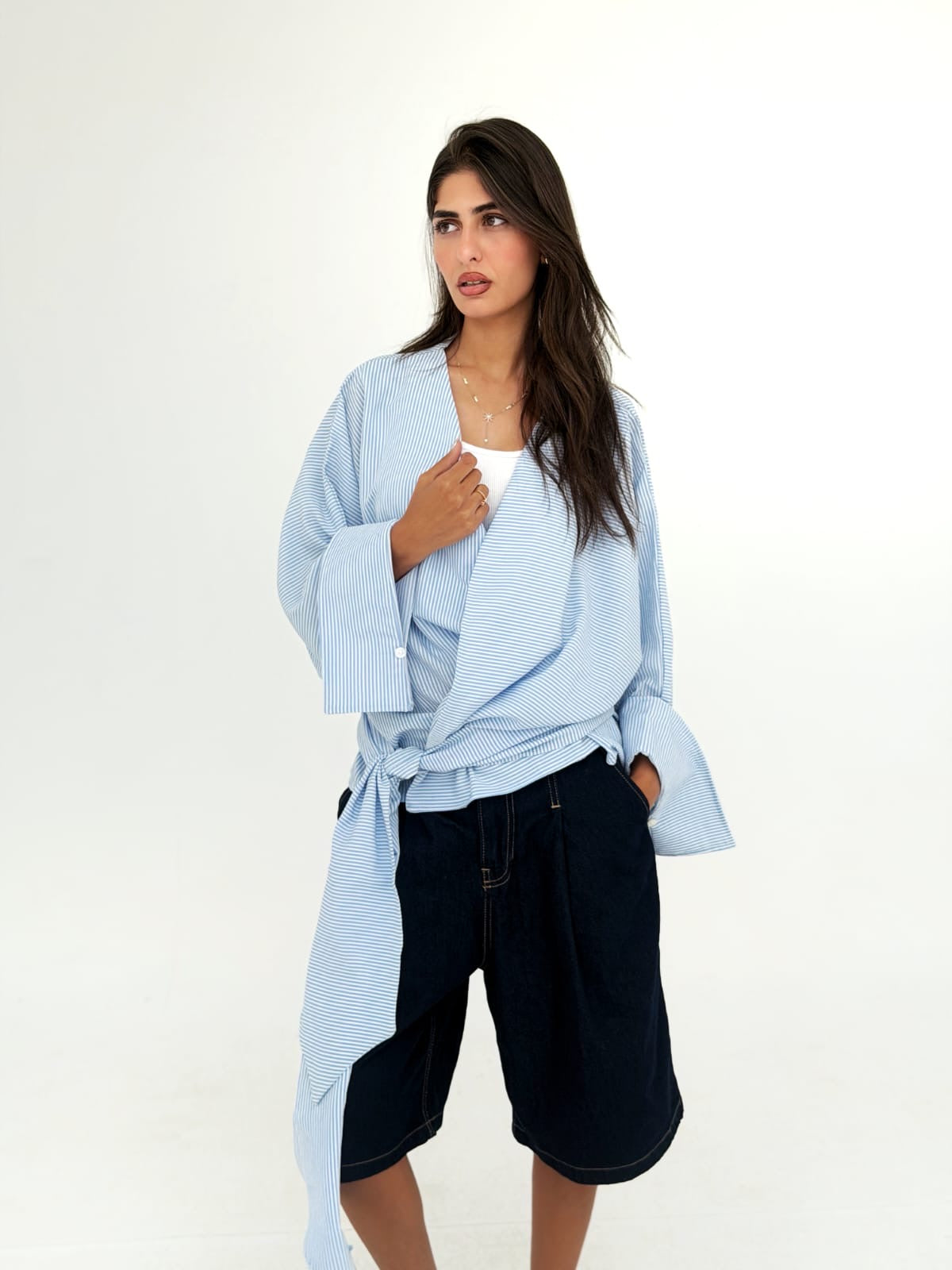 Striped shirt - light blue