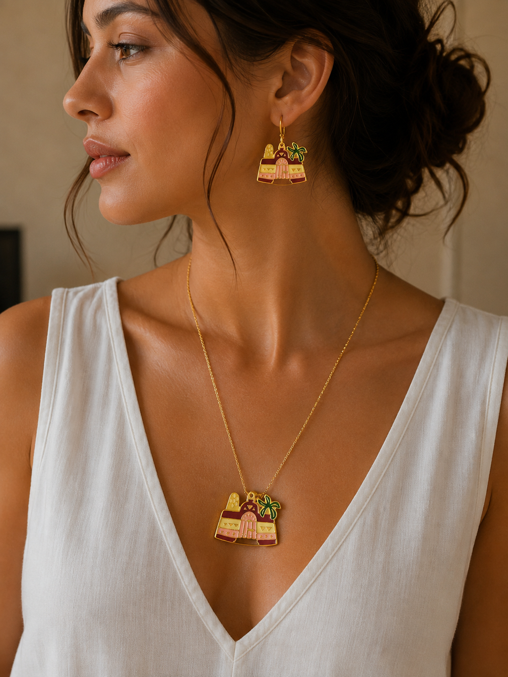 Nubian house earrings