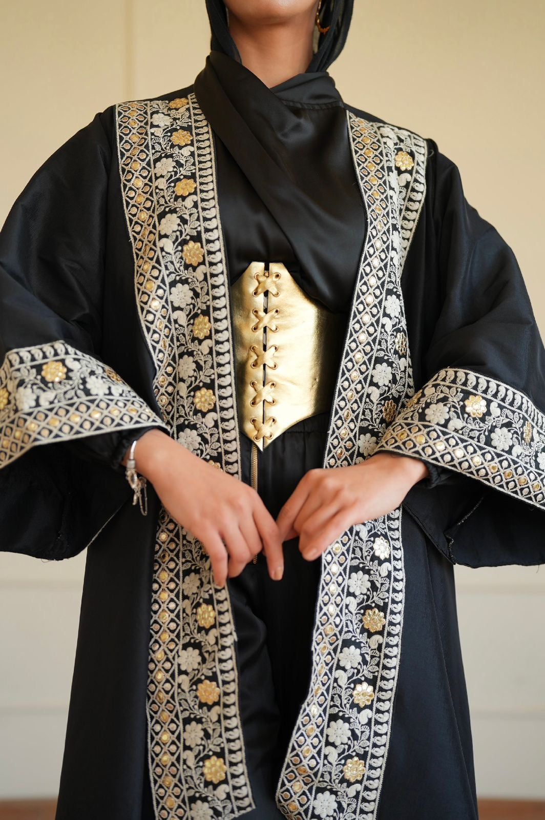 Black kaftan dress