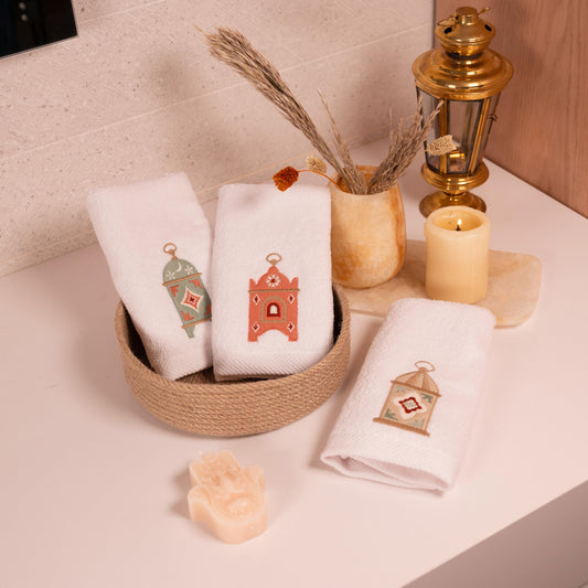 Pastel Lanterns Guest Towels Set