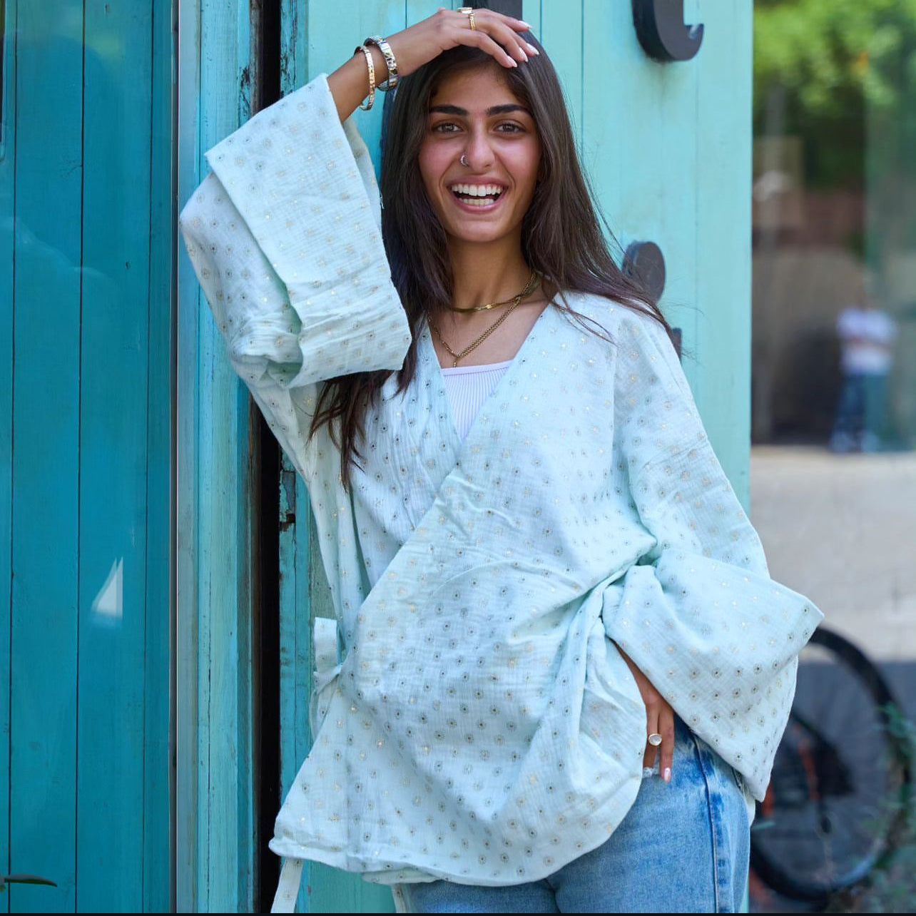 Mint Indian style Cardigan