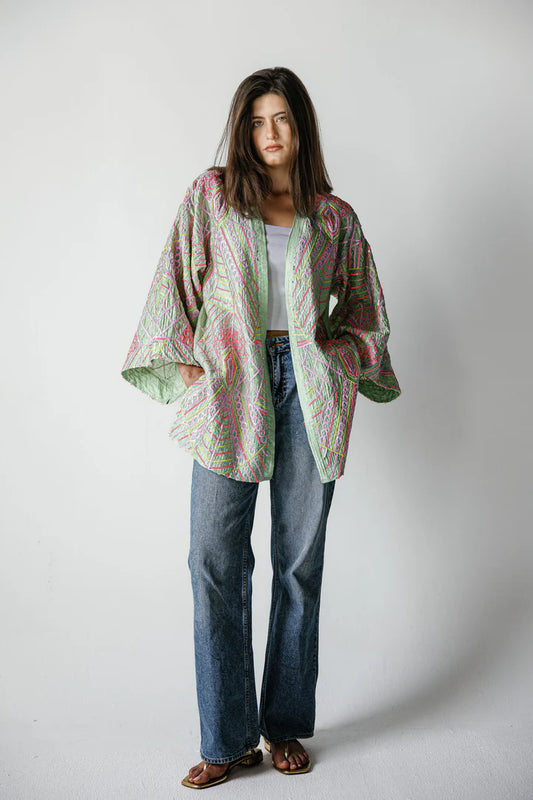 Roots kimono in pistach