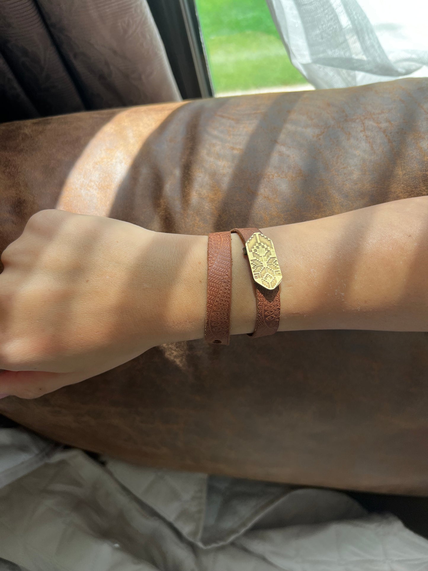 Arabic & pharaonic design leather bracelets