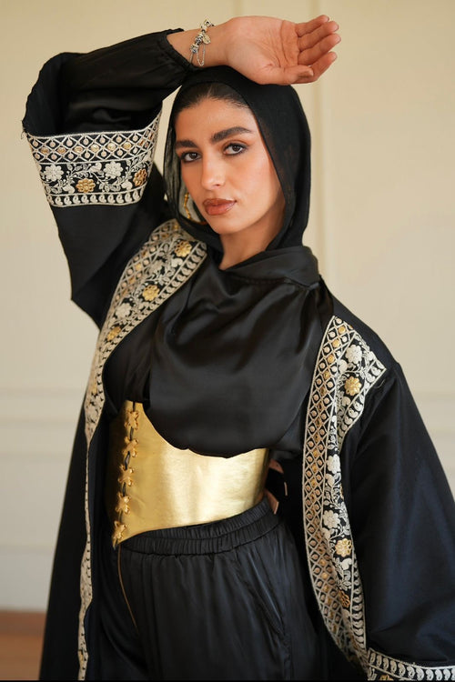 Black kaftan dress
