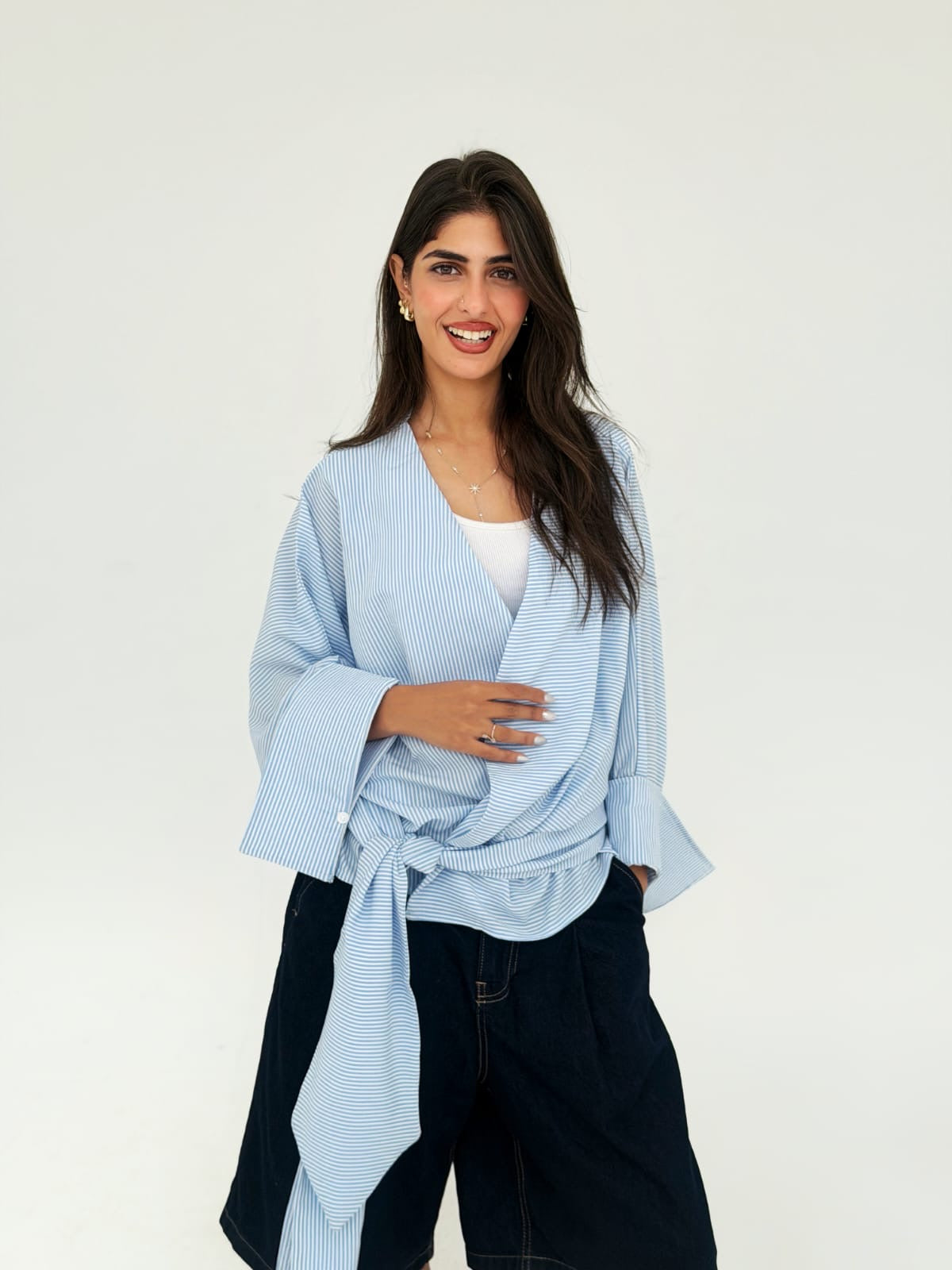 Striped shirt - light blue