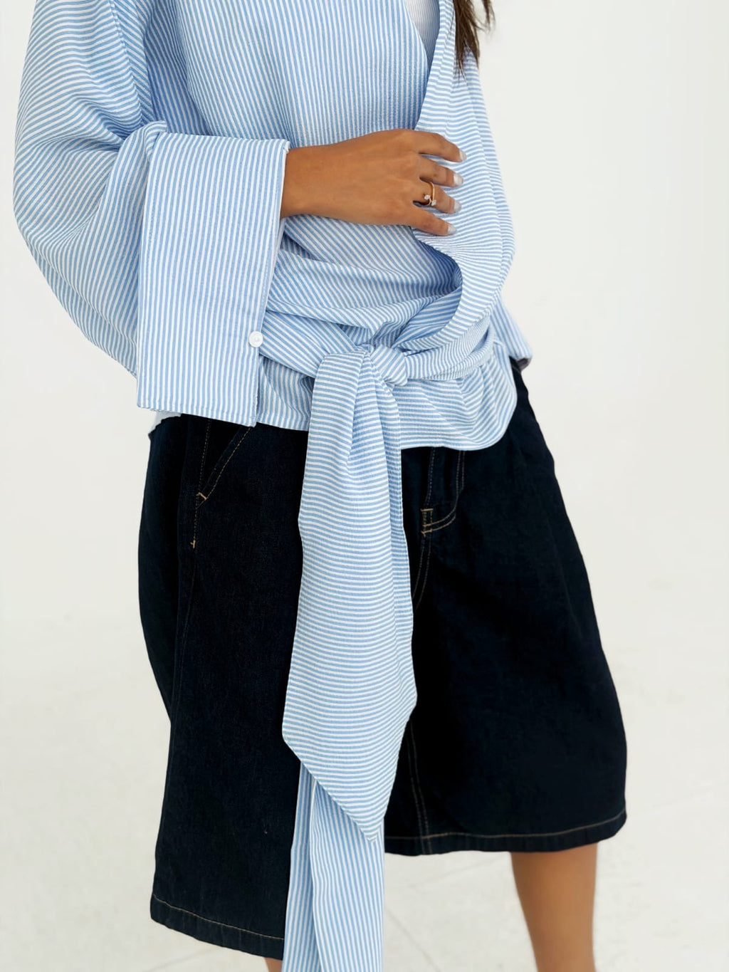 Striped shirt - light blue