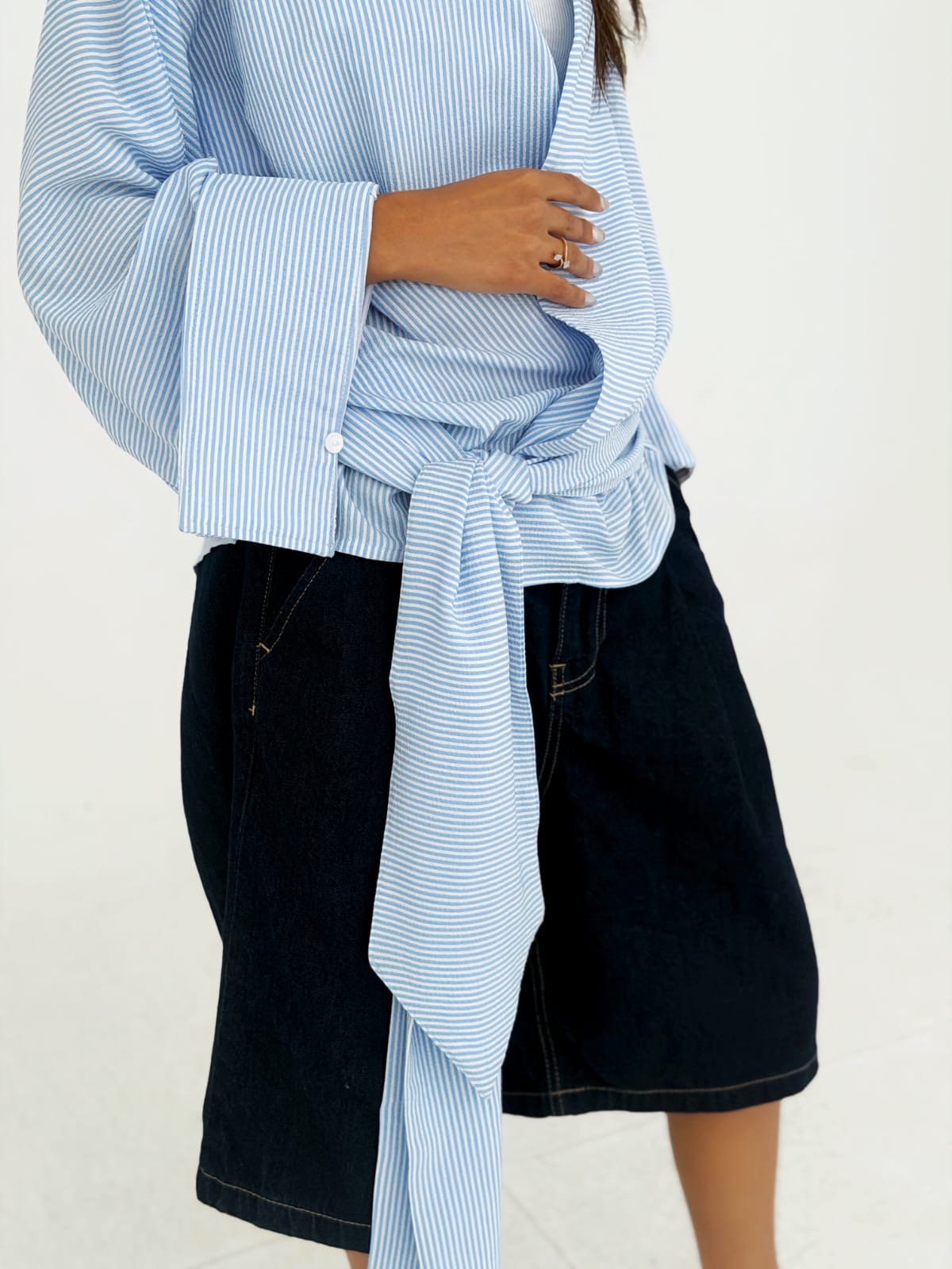 Striped shirt - light blue