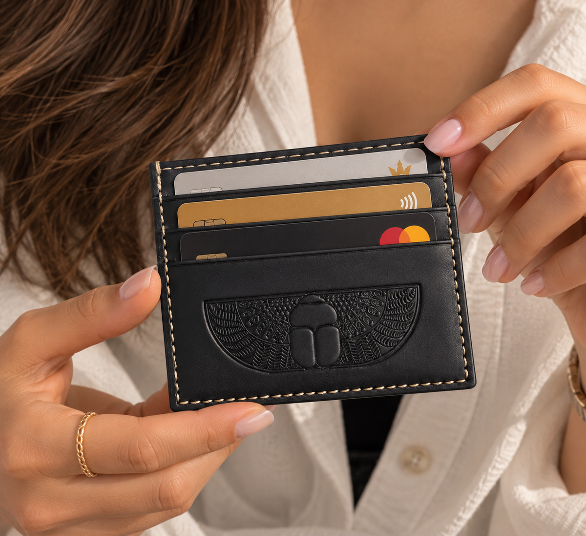 Handmade leather card holders