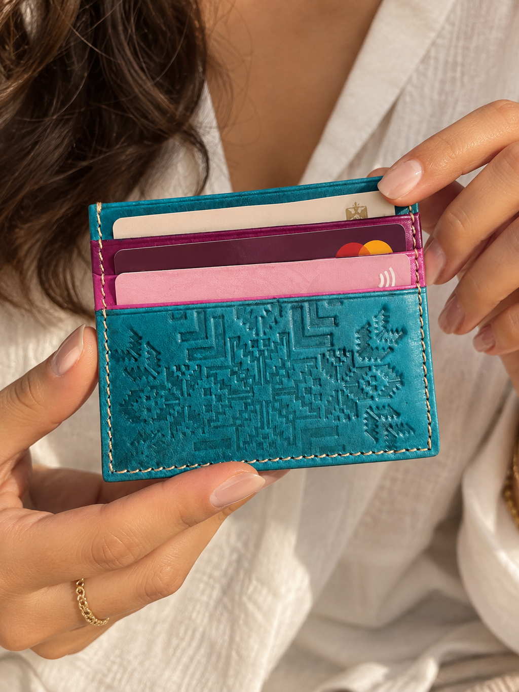 Handmade leather card holders