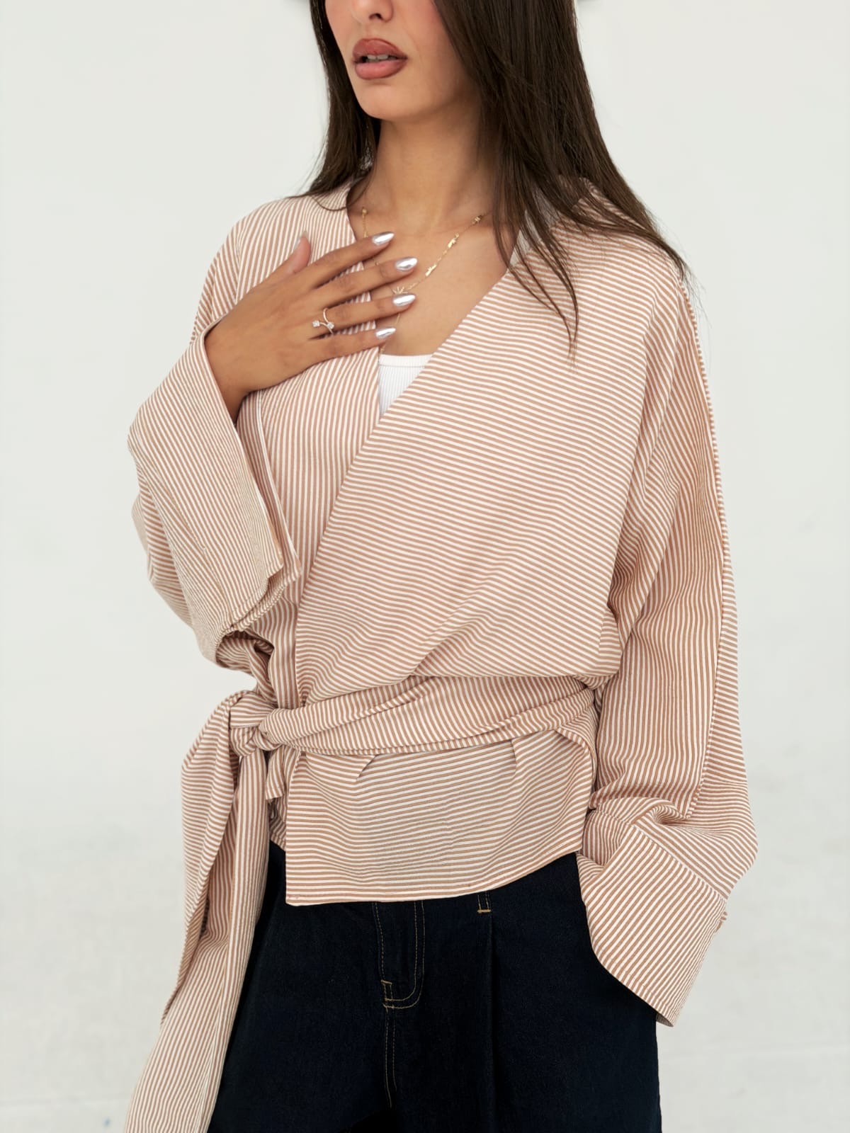 Striped shirt - beige