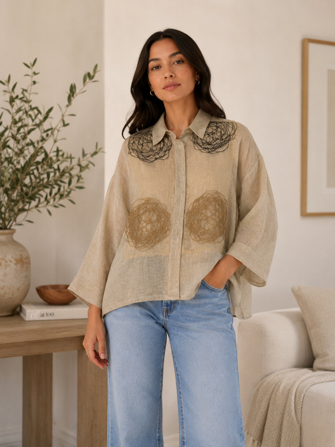 Mandalla beige top