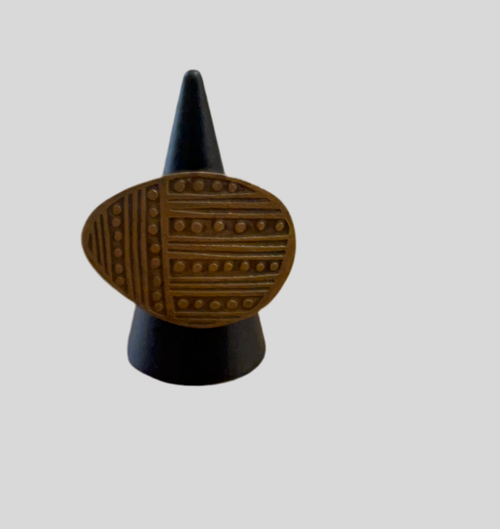 Oval handmade ring