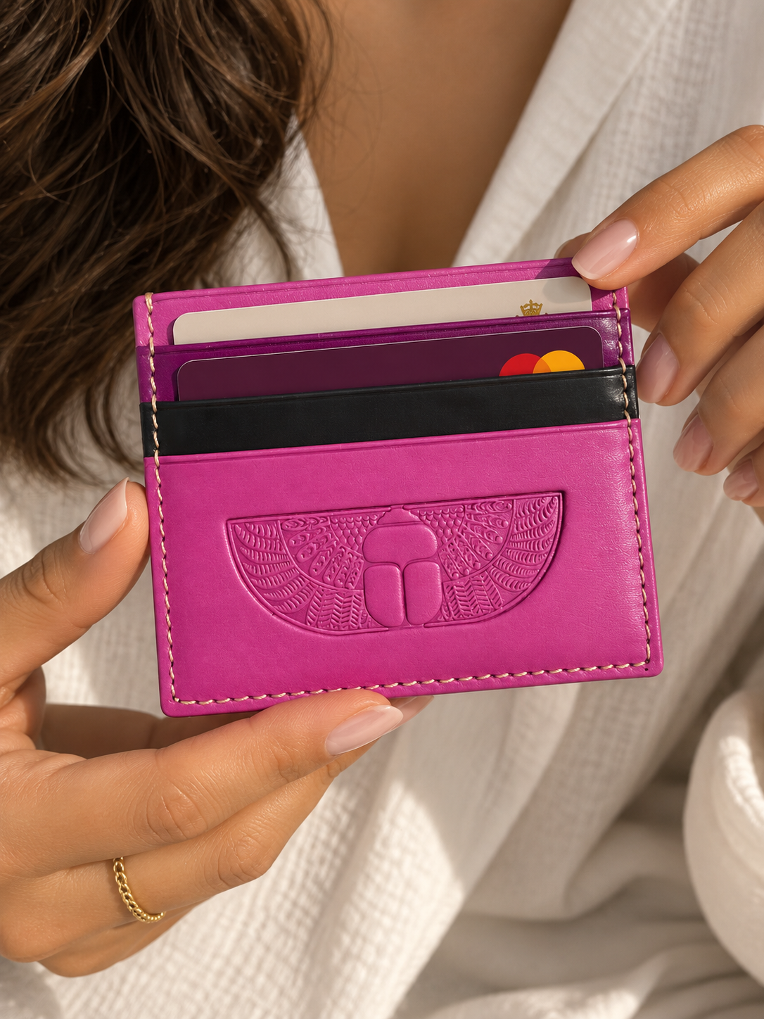 Handmade leather card holders