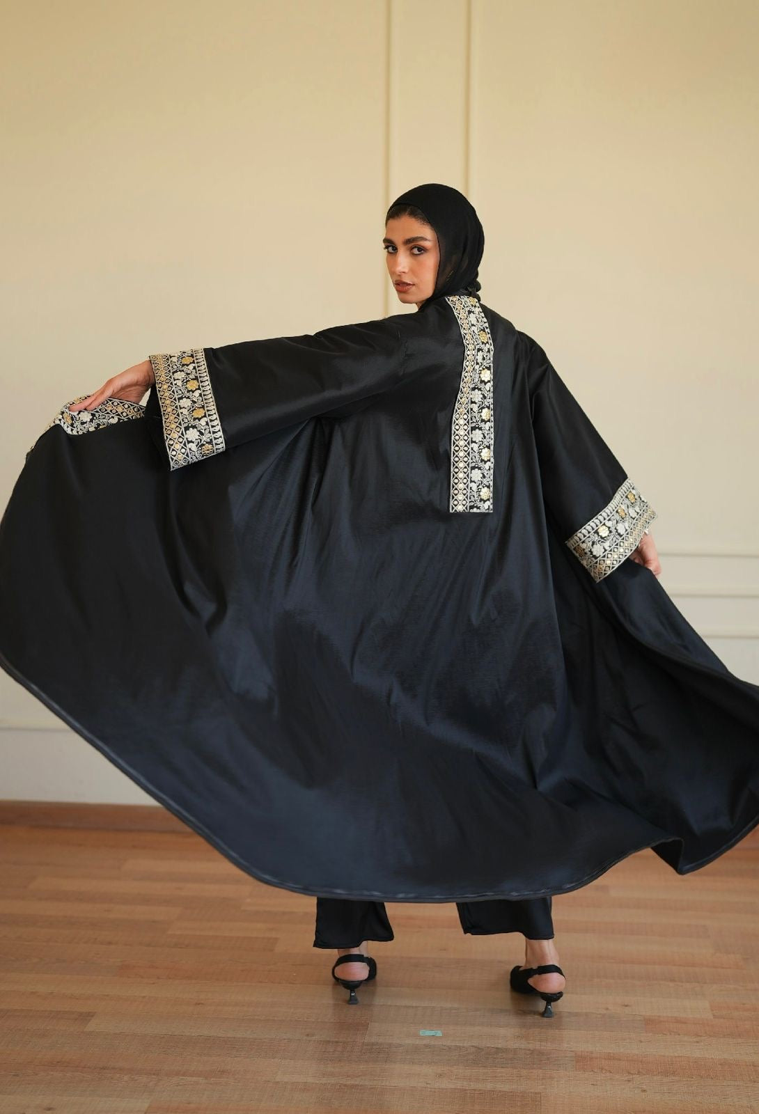 Black kaftan dress