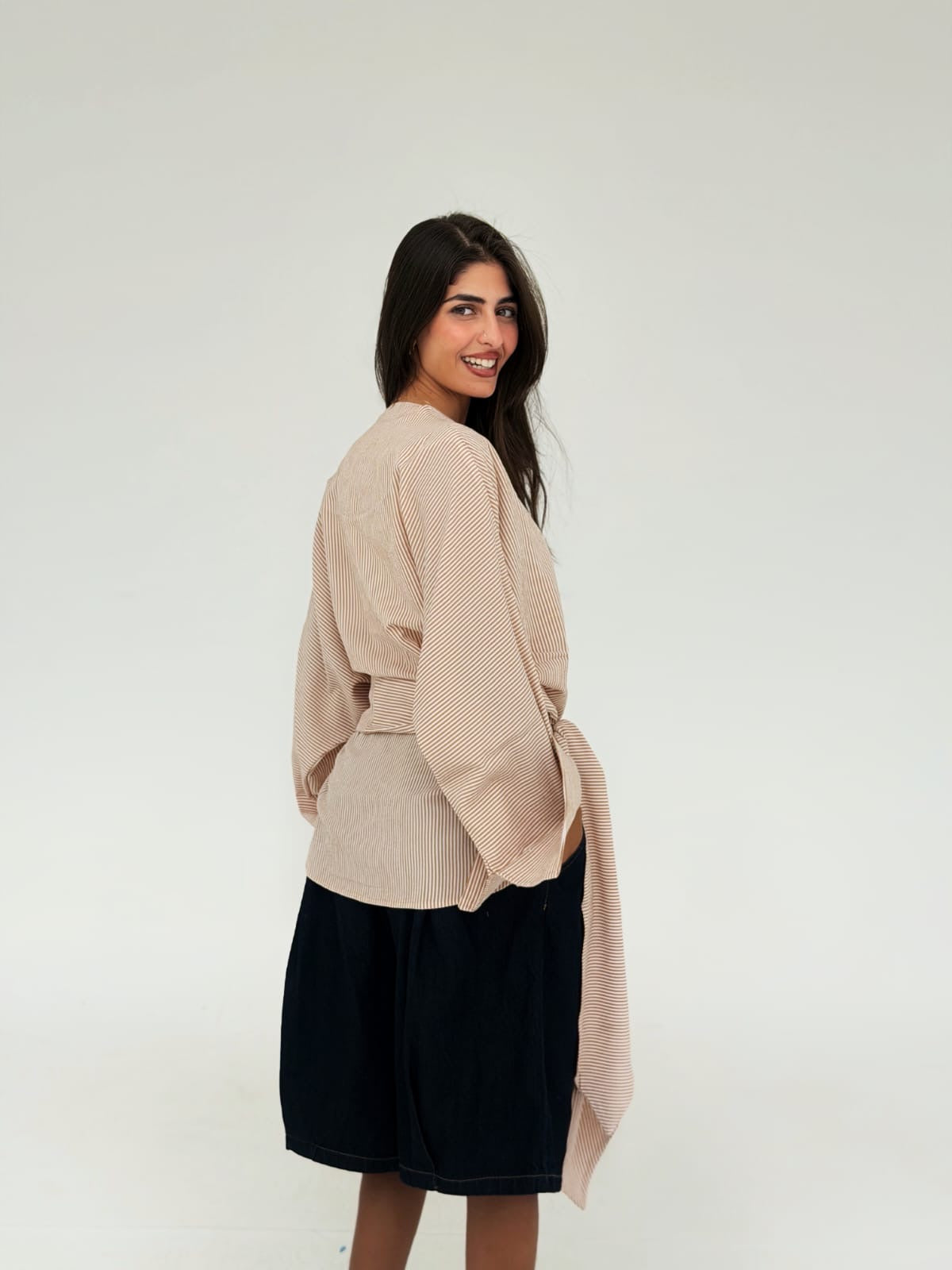 Striped shirt - beige