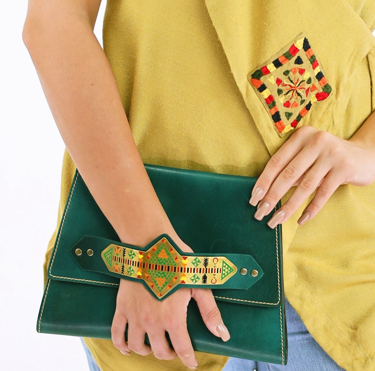 Handmade Clutch with handle