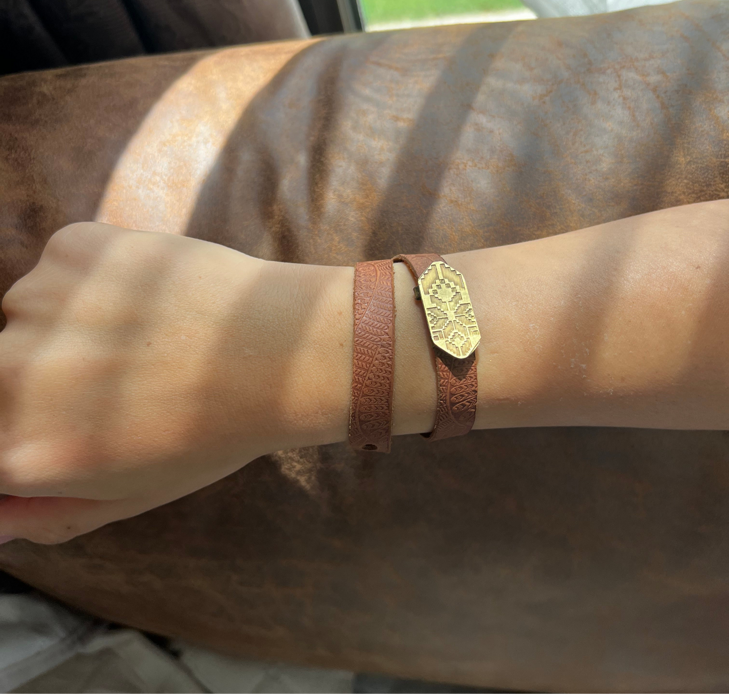 Arabic & pharaonic design leather bracelets