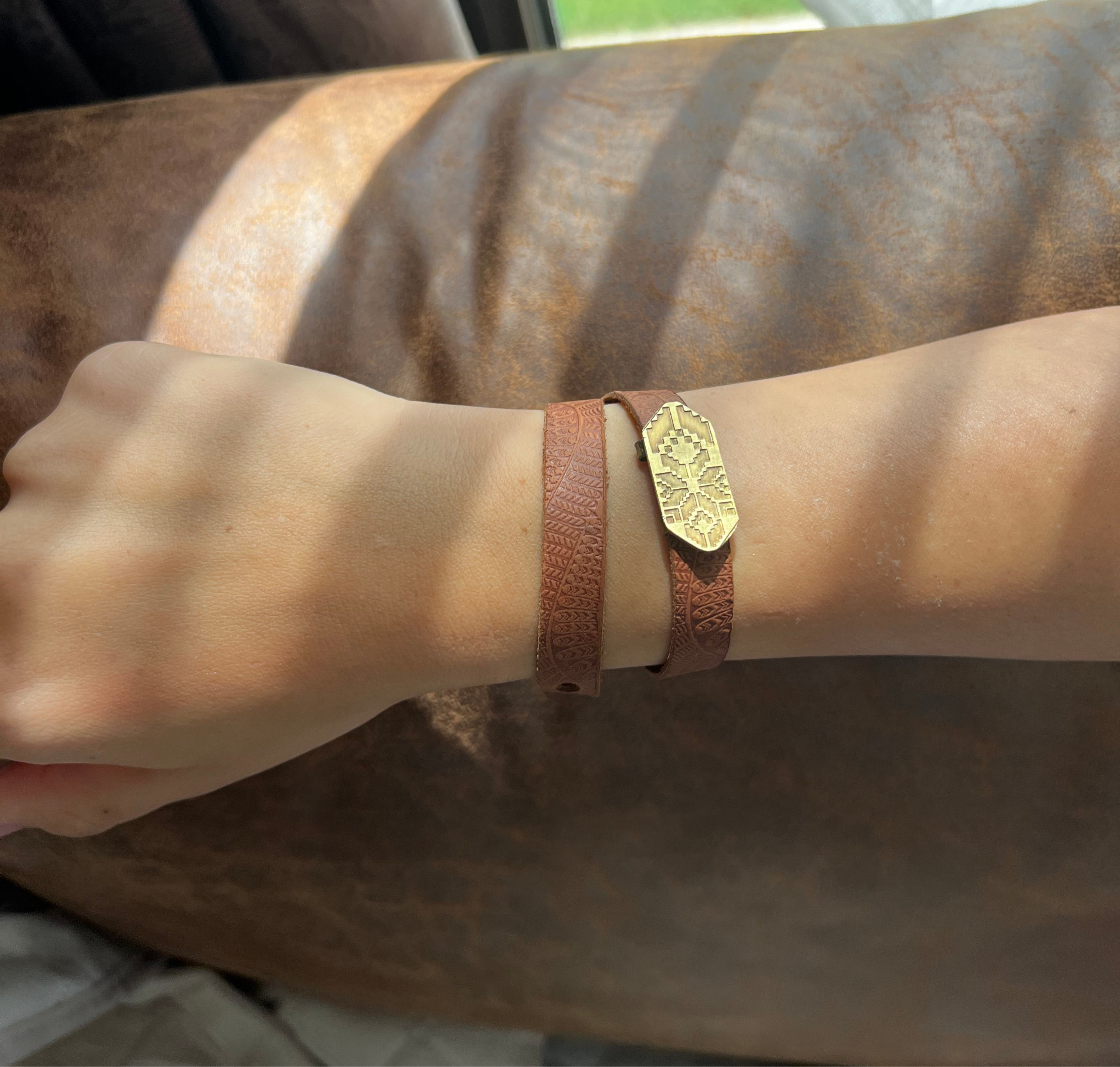 Arabic & pharaonic design leather bracelets