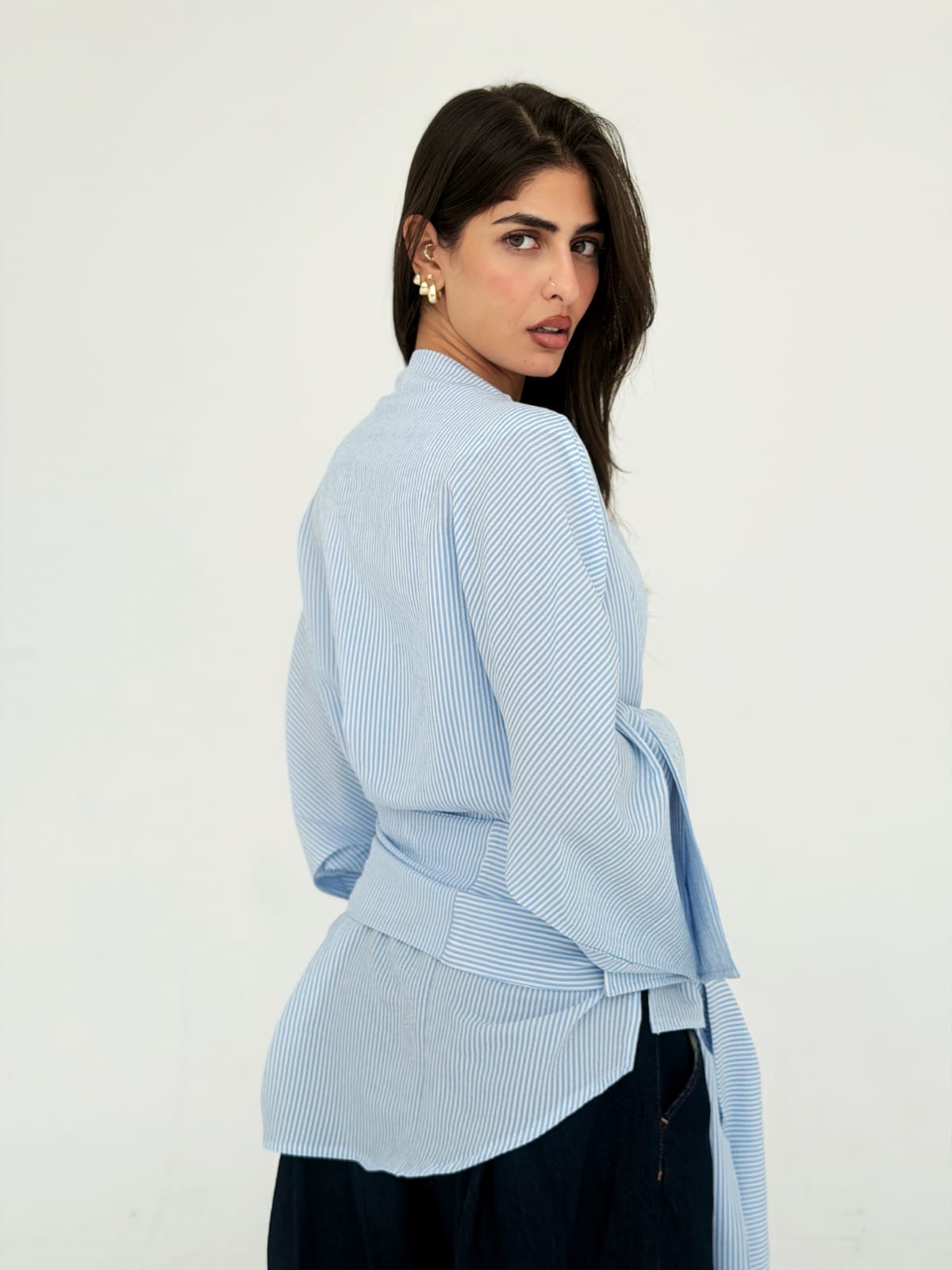 Striped shirt - light blue