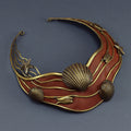 Leather & brass Sea necklace