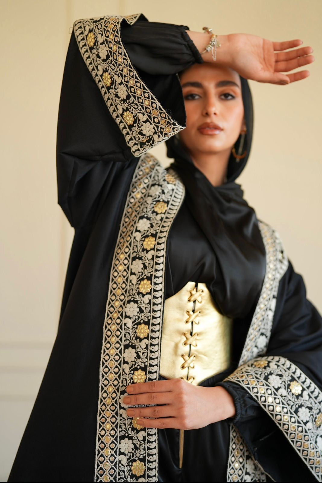 Black kaftan dress