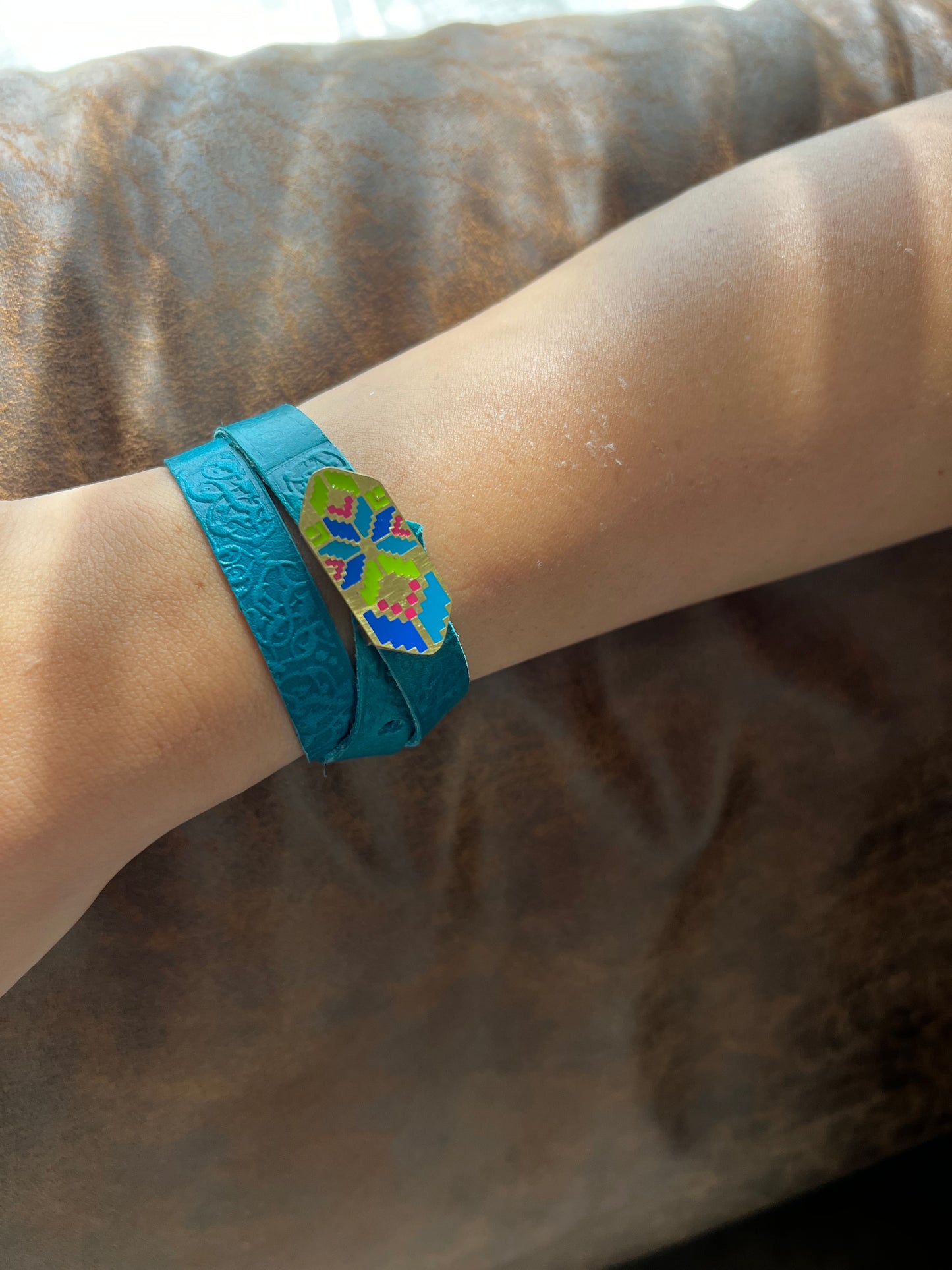 Arabic & pharaonic design leather bracelets