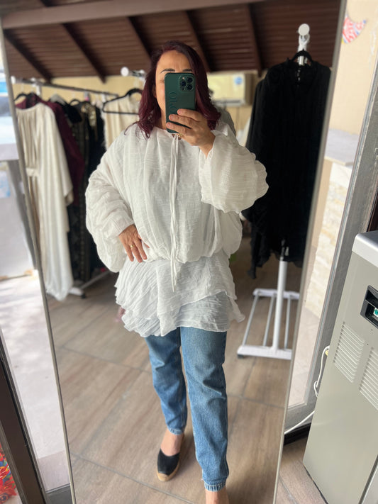 Chiffon Top - white