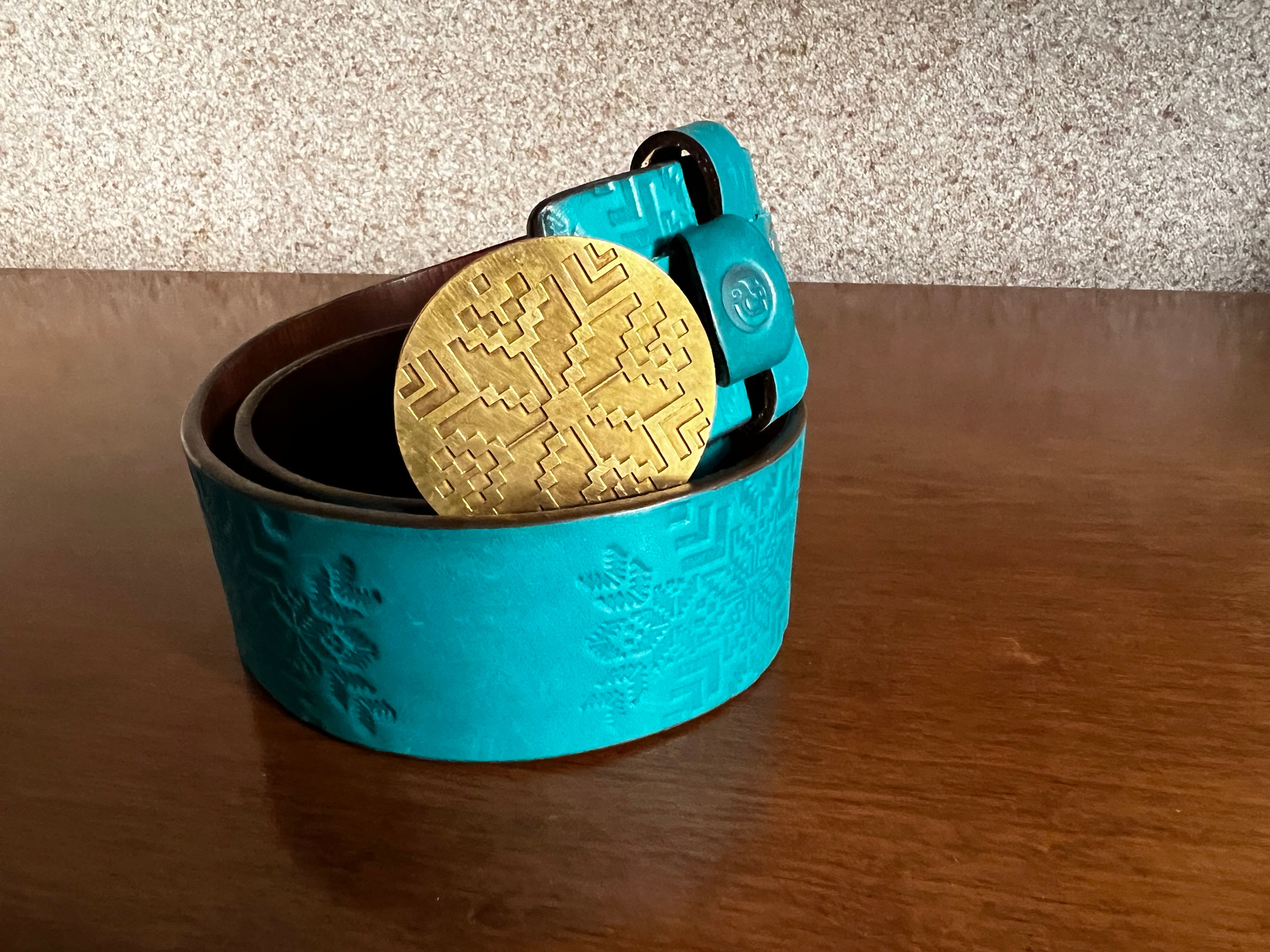 Wide leather Belt