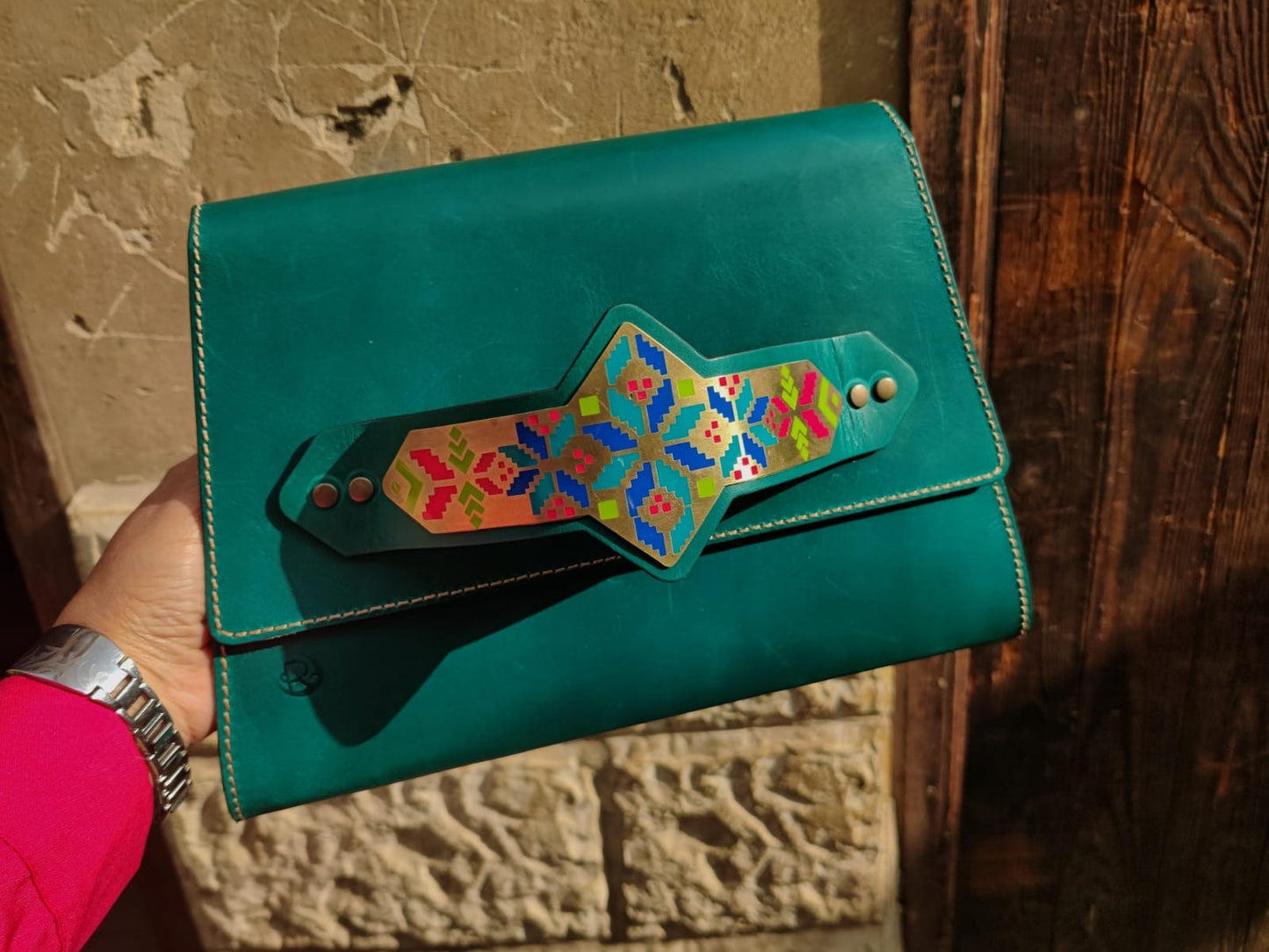 Handmade Clutch with handle