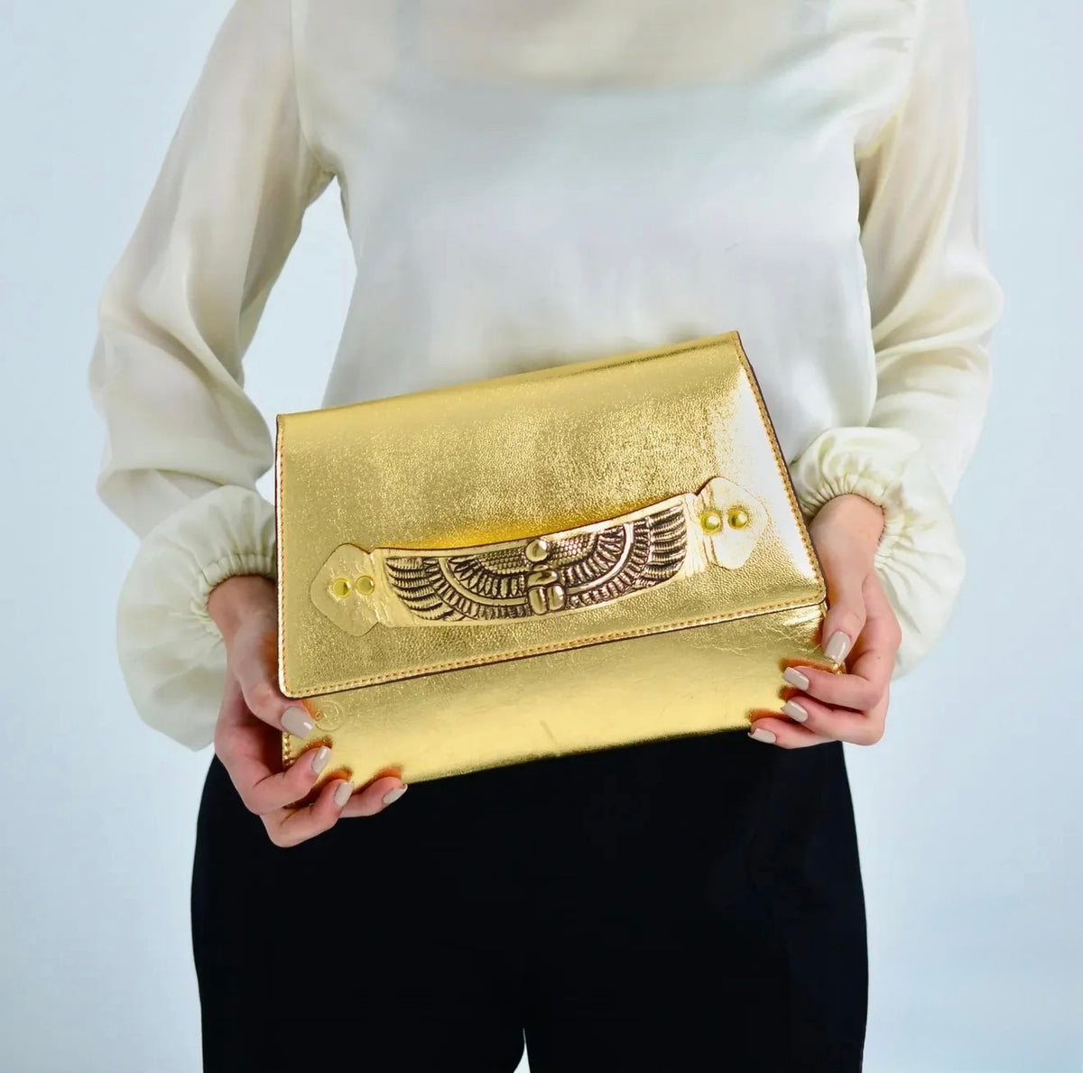 Handmade clutch - golden Soiree