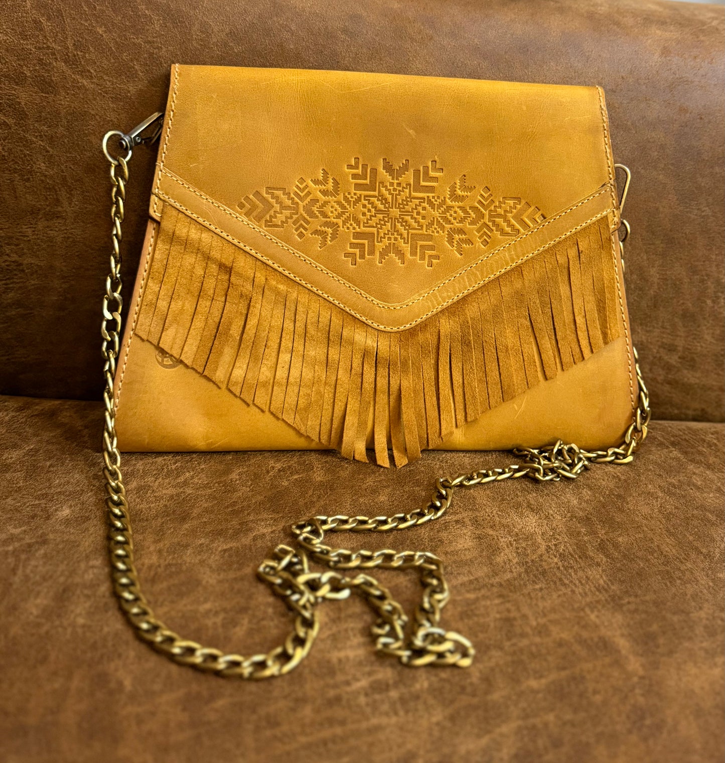 Clutch with Tassels & strape