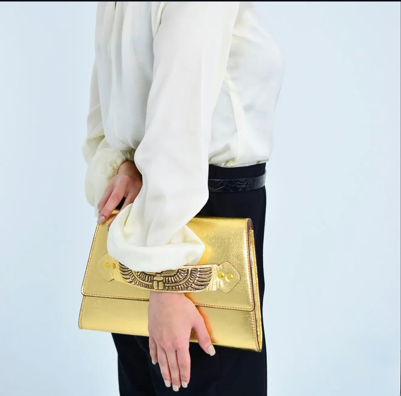 Handmade clutch - golden Soiree