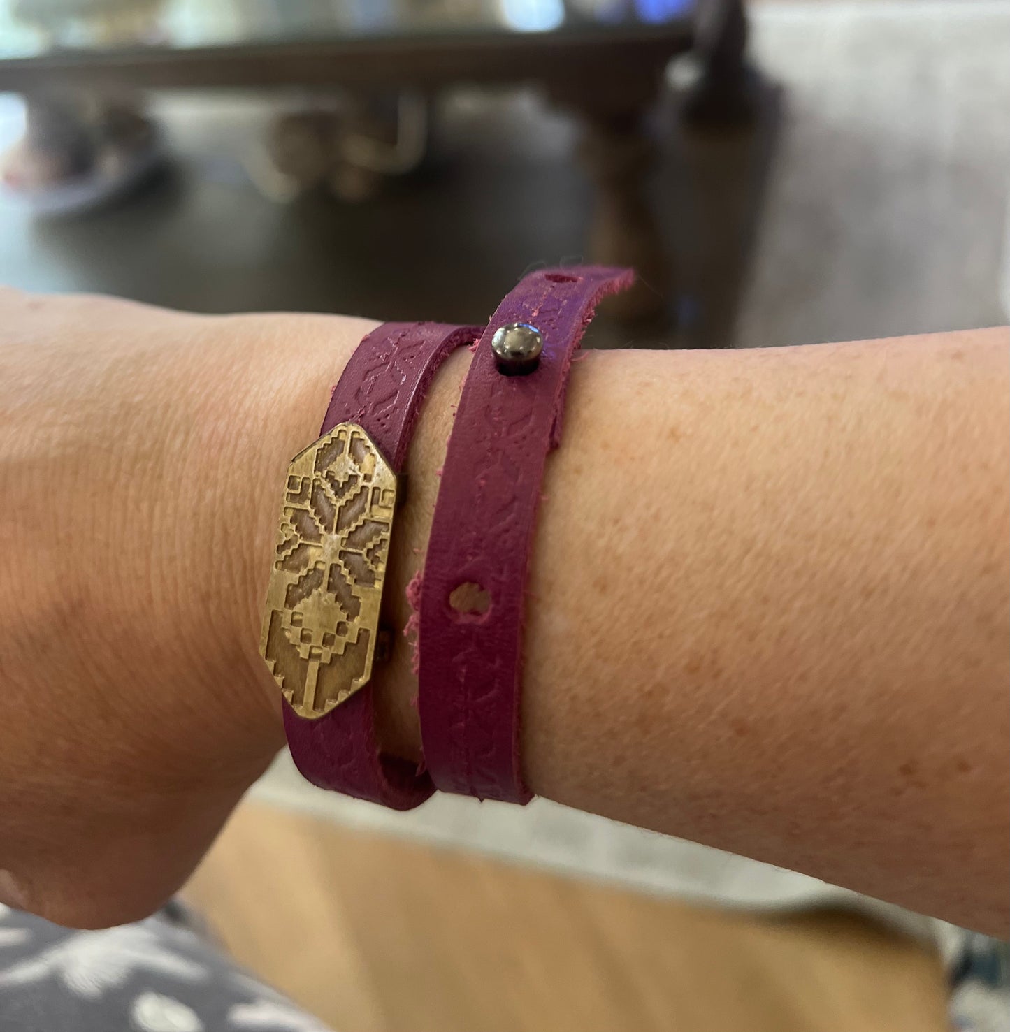 Arabic & pharaonic design leather bracelets