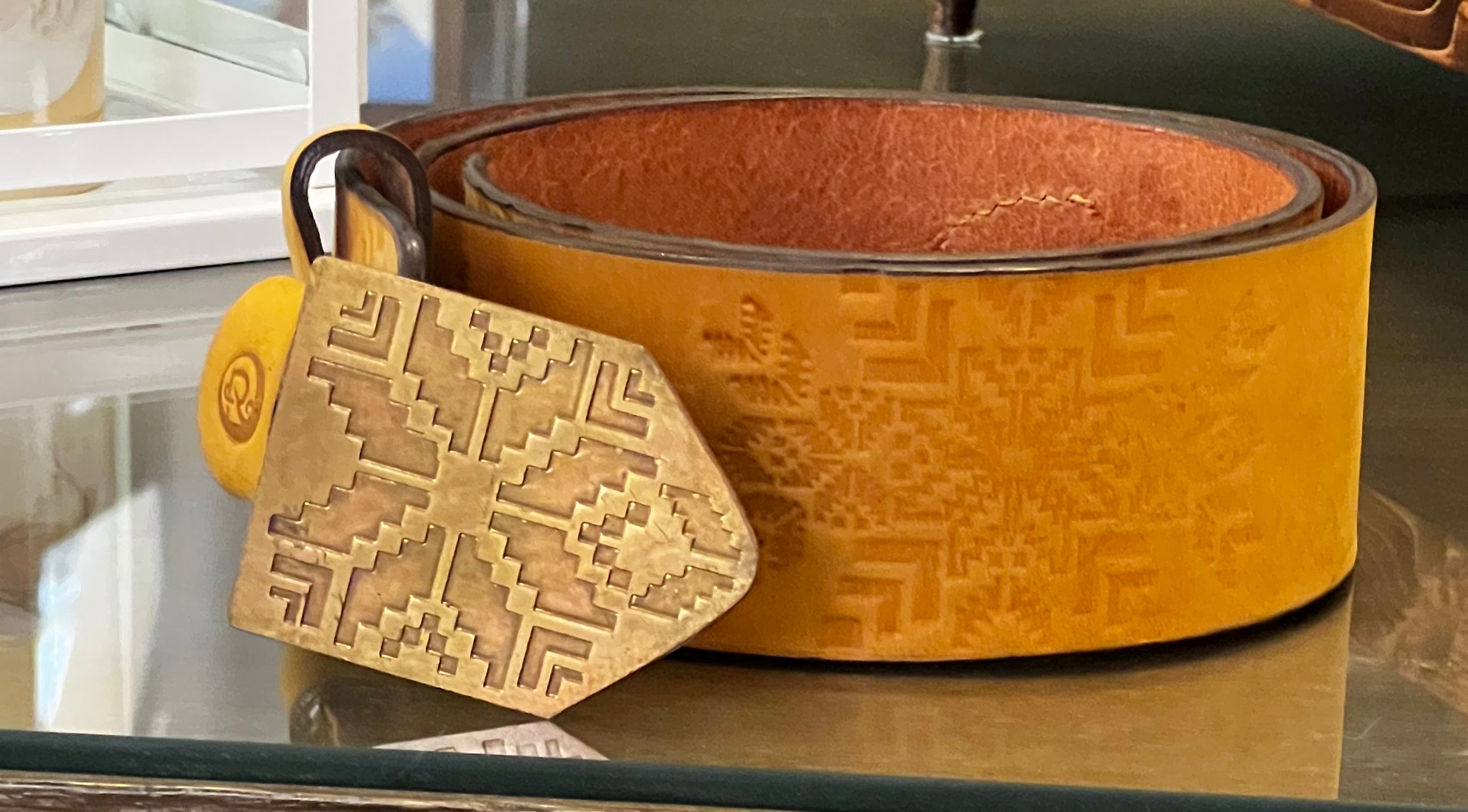 Wide leather Belt