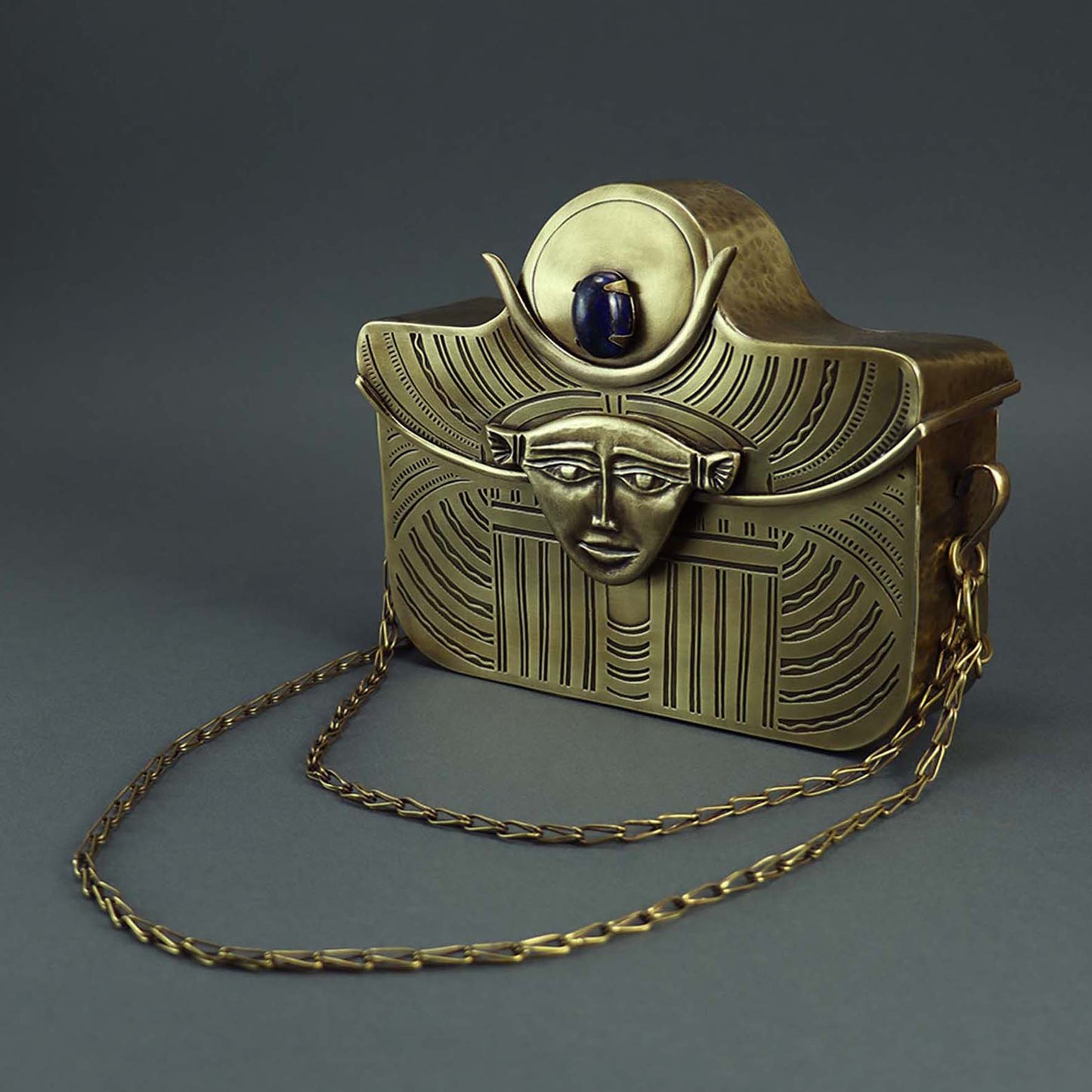 Hathor Brass handbag