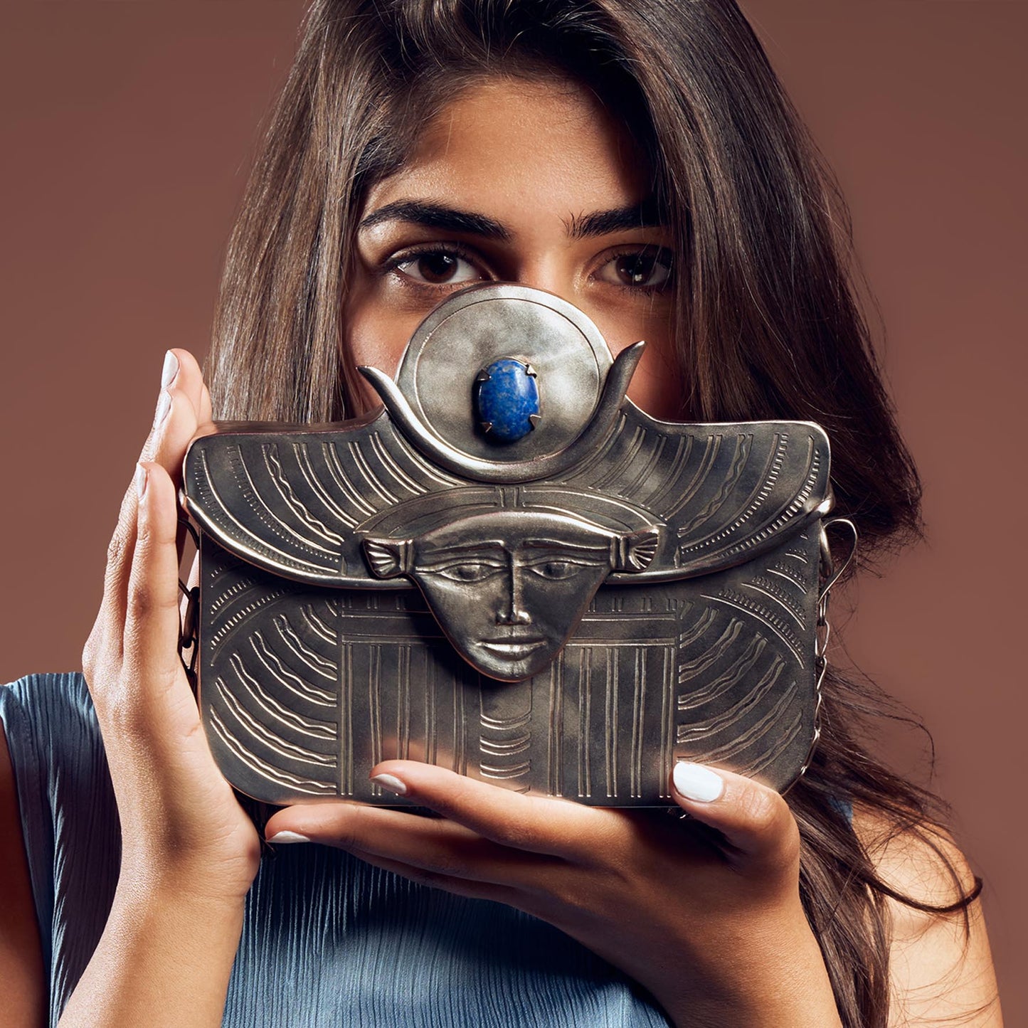 Hathor Brass handbag