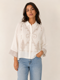 White embroidery Top