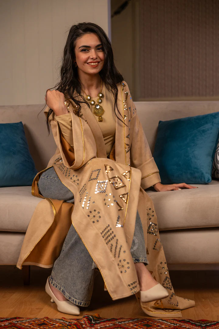 Mounira Kaftan- Beige