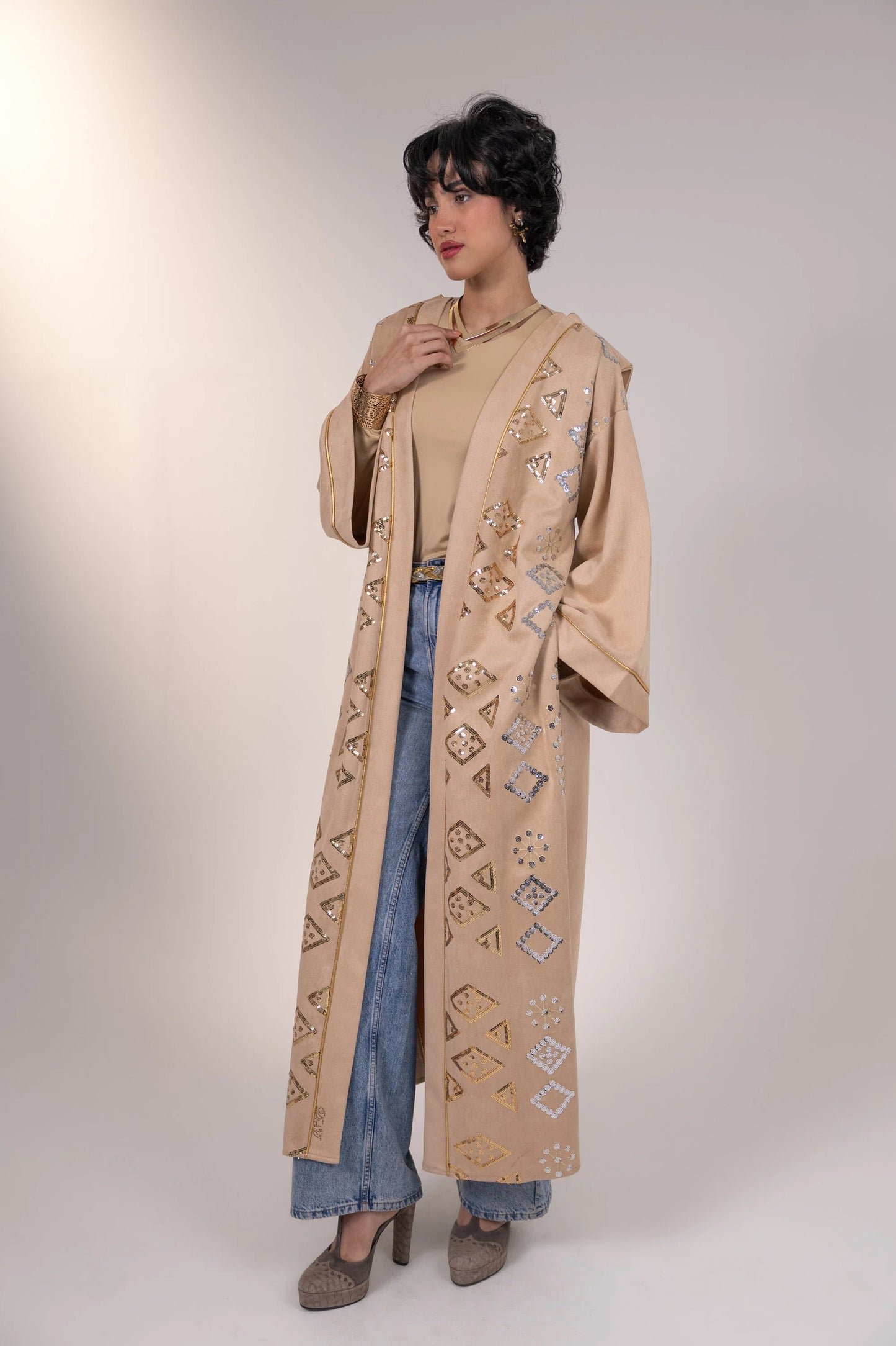 Mounira Kaftan- Beige
