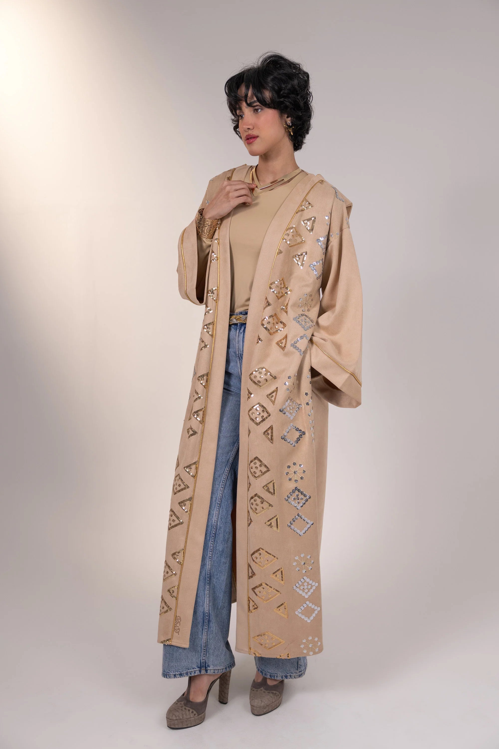 Mounira Kaftan- Beige