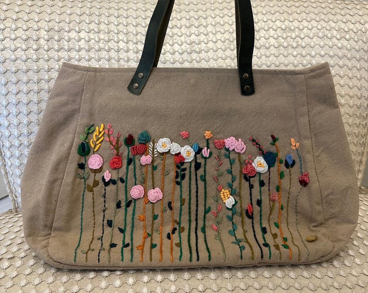 Flowers handmade bag