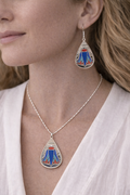 Lotus silver earrings