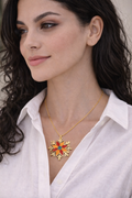 Christmas snow flakes necklace