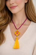 Pendant with leather necklace