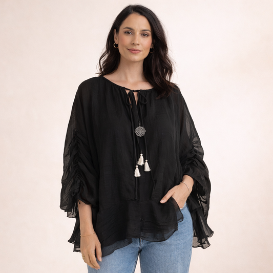 Chiffon Top - black