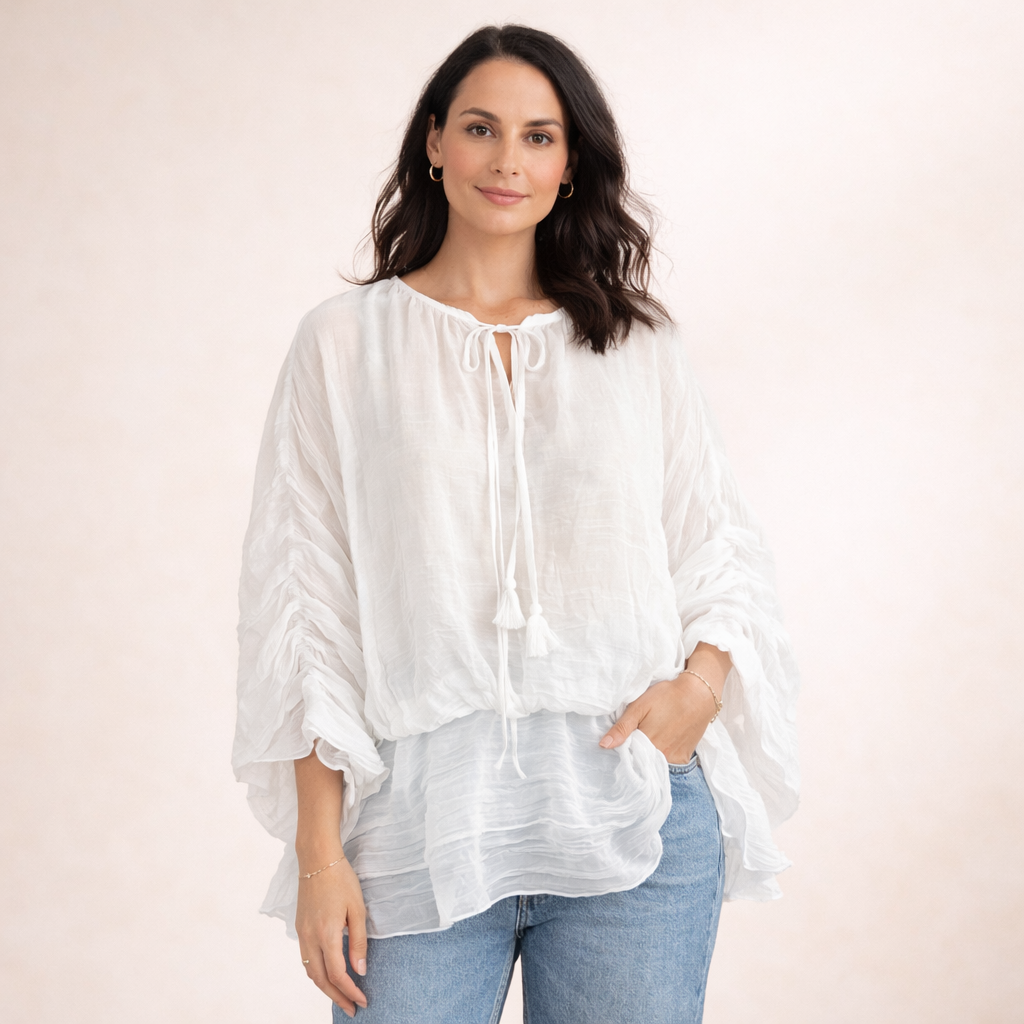 Chiffon Top - white