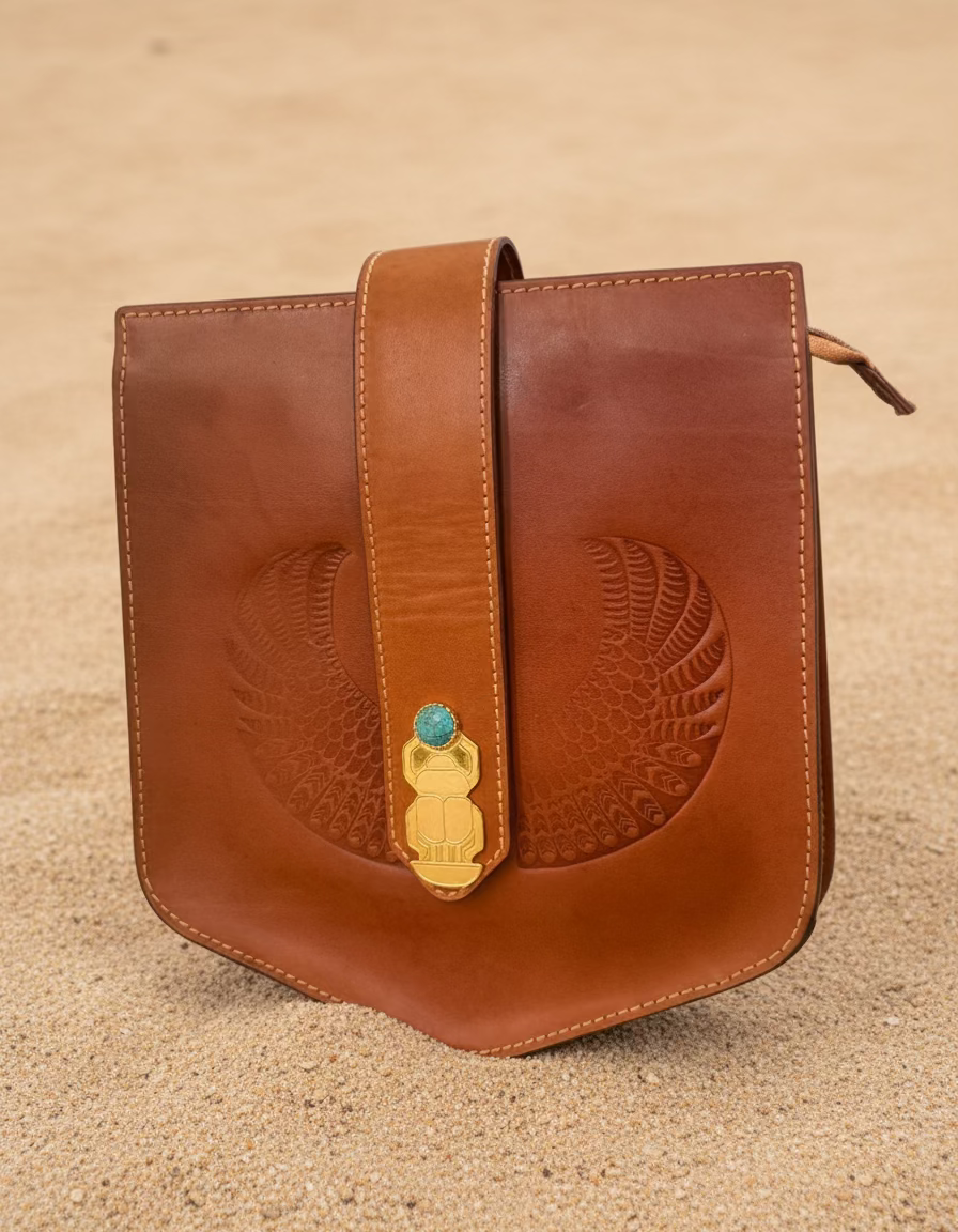 Genuine leather handmade cross bag